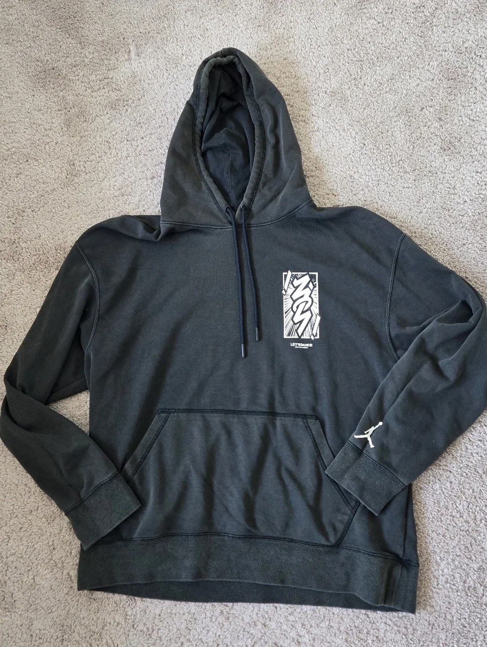 Jordan Men's Dri-Fit Zion Performance Pullover Hoodie Sweatshirt Size‎ XL Black